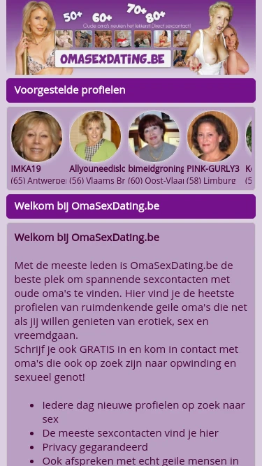 Oma gratis geile Gratis seks